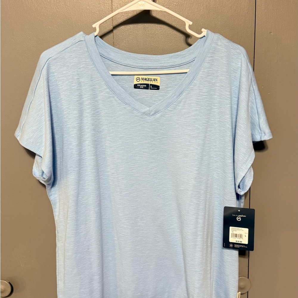 Magellan Outdoors Light Blue Short Sleeve Tee